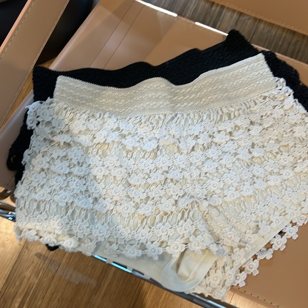 Two pair lace shorts